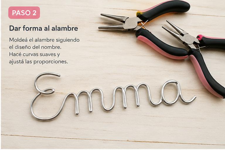 Dar forma al alambre tricotin